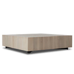 Four Hands Hudson Large Square Coffee Table Ashen Walnut Angled View