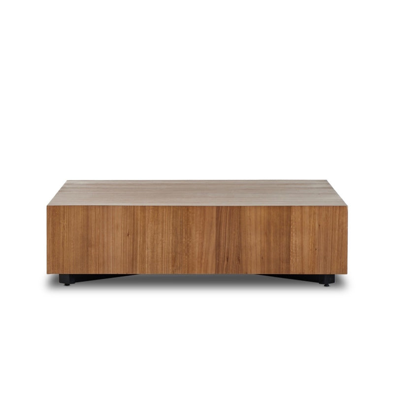 Hudson Large Square Coffee Table Natural Yukas Front View 237678-001