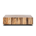 Hudson Large Square Coffee Table Spalted Primavera Side View Four Hands