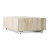 Hudson Rectangle Coffee Table Bleached Spalted Primavera Angled View 227798-005