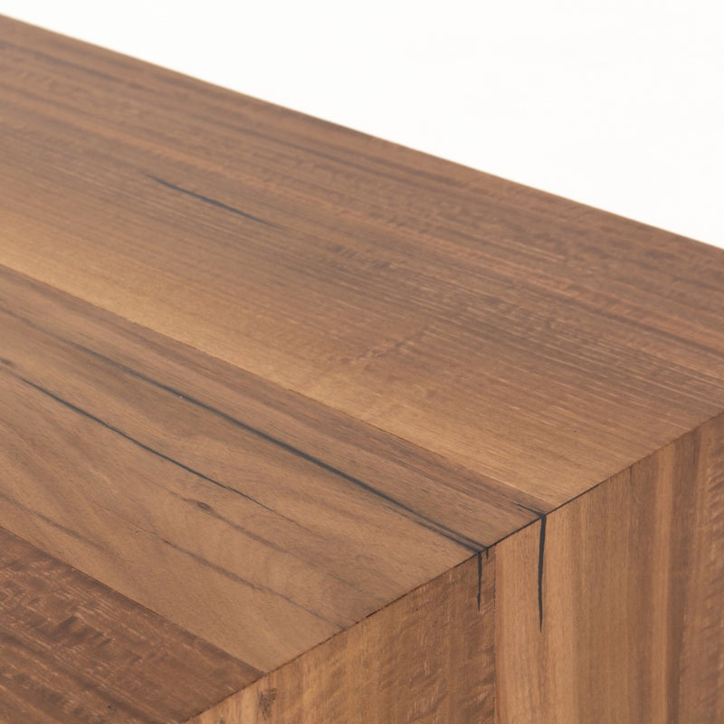 Hudson Square Coffee Table Natural Yukas Rear Corner Detail Four Hands