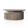 Four Hands Huron Outdoor Coffee Table Flint Concrete Side View