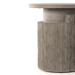 Huron Outdoor End Table Flint Concrete Textured Base Four Hands