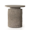 Huron Outdoor End Table Flint Concrete Side View 231884-001