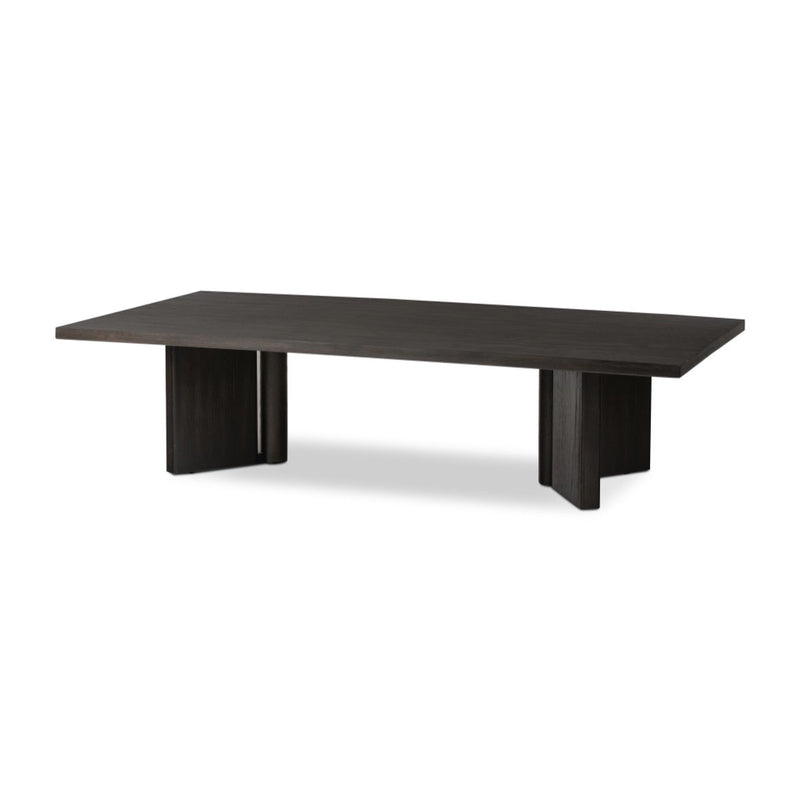 Huxley Coffee Table Smoked Black Veneer Angled View Four Hands