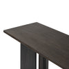 Huxley Console Table Smoked Black Veneer Angled Top Detail Four Hands