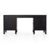 Isador Executive Desk Black Wash Poplar Back View Four Hands