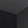 Four Hands Isador Media Console Black Wash Poplar Corner Detail