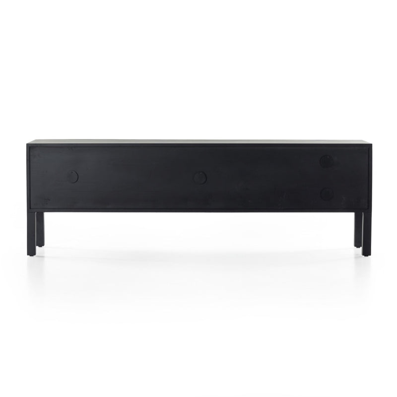 Isador Media Console Black Wash Poplar Back View 223975-002