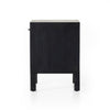 Isador Nightstand Black Wash Poplar Side View Four Hands