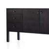 Isador Sideboard Black Wash Poplar Angled Left Side View 223759-002