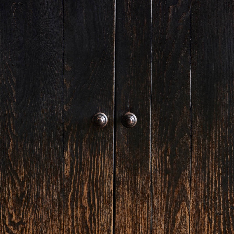 Four Hands It Takes an Hour Sideboard Distressed Black Aged Bronze Handles