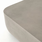 Four Hands Ivan Square Coffee Table Grey Concrete Top Left Rounded Edge