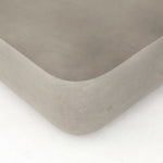 Ivan Square Coffee Table Grey Concrete Top Rounded Corner Four Hands