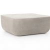 Ivan Square Coffee Table Grey Concrete Angled View VTHY-043