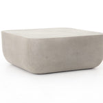 Ivan Square Coffee Table Grey Concrete Angled View VTHY-043