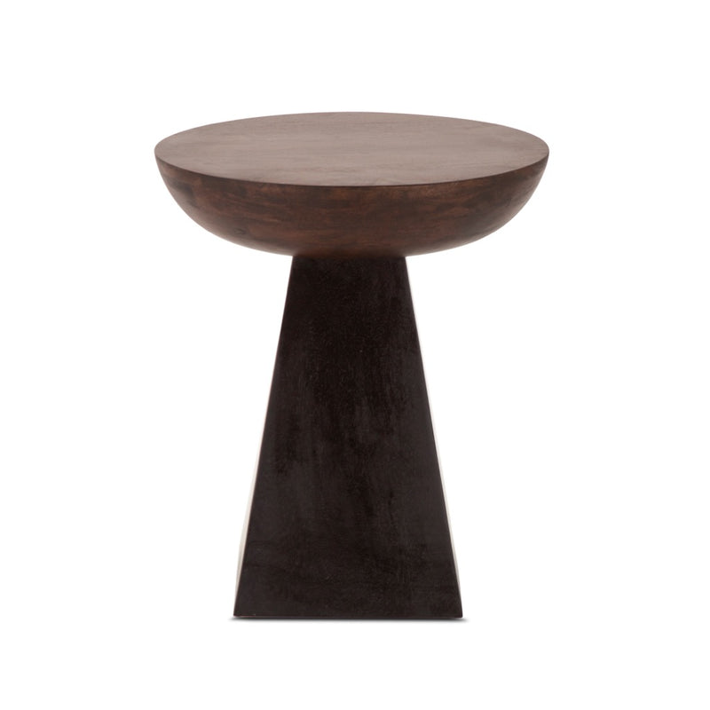 Home Trends & Design Jaipur Round Accent Table Two Tone Side View