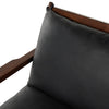 Four Hands Jamison Chair Brickhouse Black Top Grain Leather Backrest