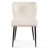 Home Trends & Design Jennifer Dining Chair White Boucle Front Facing View