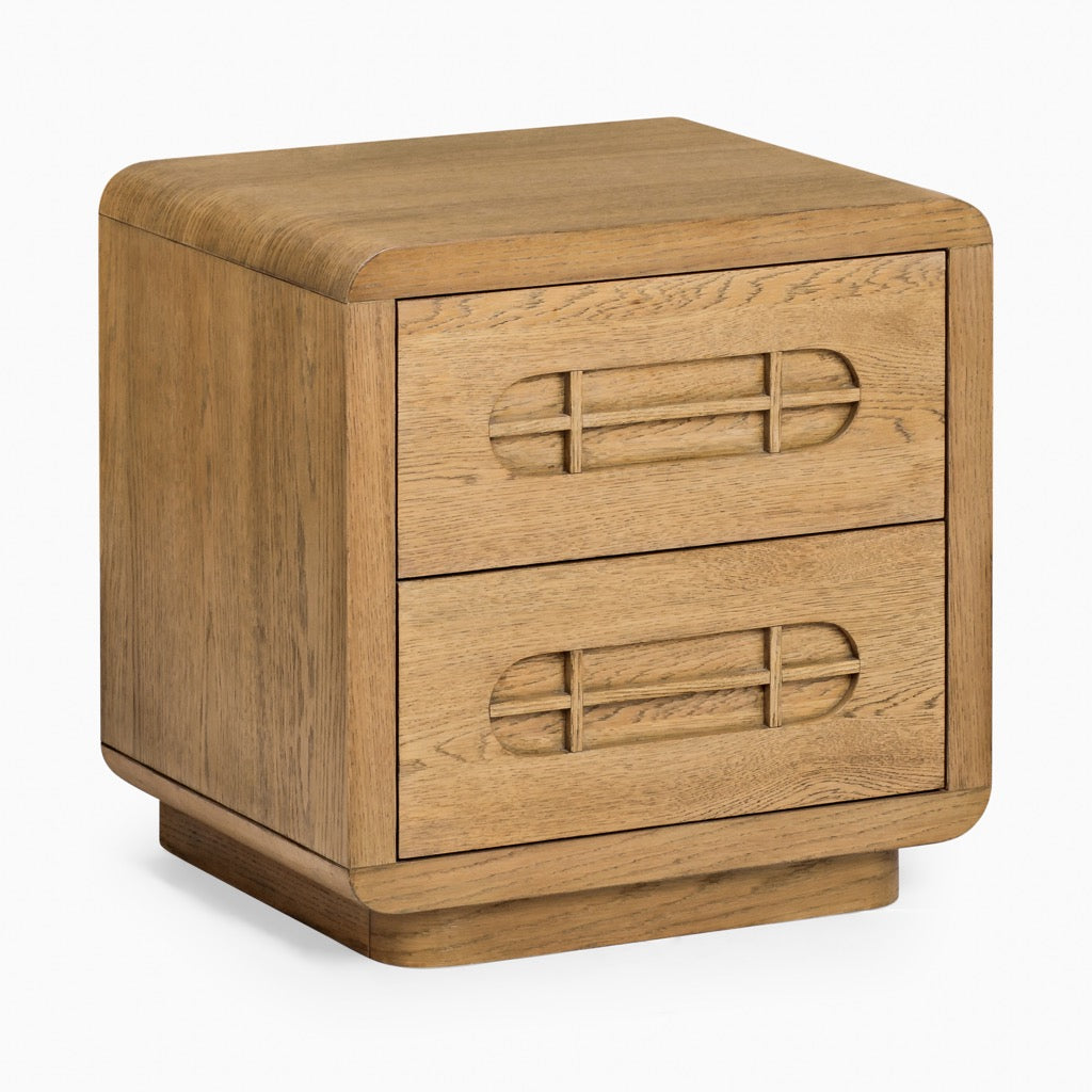 Jesper Oak Nightstand Natural Angled View Co.House Designs