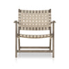 Jevon Outdoor Chair Grey Eucalyptus Front View 227359-002