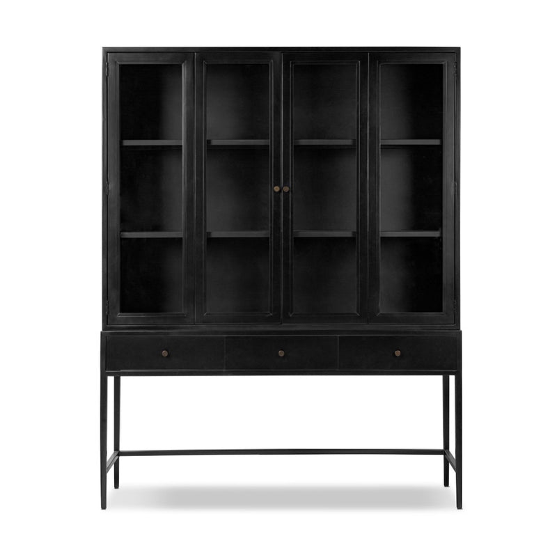 Four Hands Jimi Cabinet Black Front Facing View