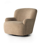 Kadon Swivel Chair Sheepskin Camel Angled View 231717-001