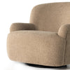 Kadon Swivel Chair Sheepskin Camel Angled View 231717-001