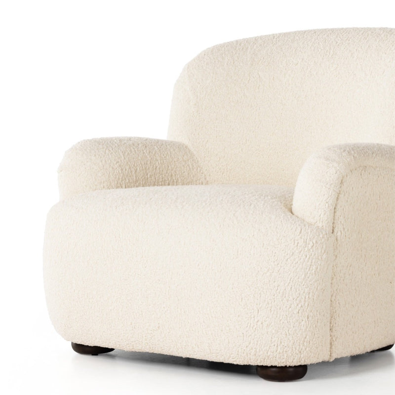 Four Hands Kadon Chair Sheepskin Natural Angled View