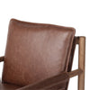 Kellis Dining Chair Havana Brown Top Grain Leather Backrest Four Hands