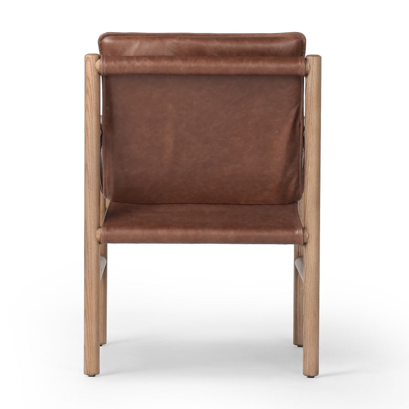 Kellis Dining Chair Havana Brown Back View Four Hands