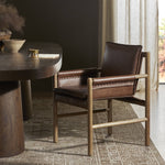 Kellis Dining Chair Havana Brown Staged View Four Hands