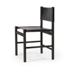 Kena Dining Chair Charcoal Parawood Angled View Four Hands