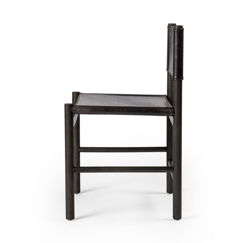 Four Hands Kena Dining Chair Charcoal Parawood Side View