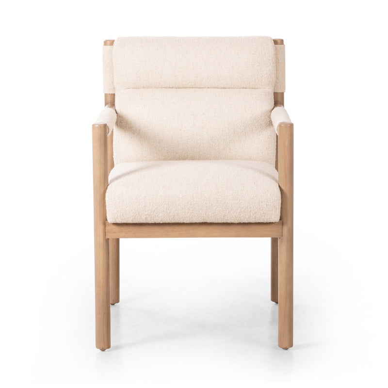 Kiano Dining Armchair Charter Oatmeal Front View 236328-001