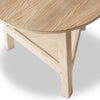 Four Hands Kickapoo River Cricket Table by Van Thiel Natural Pine Veneer Edge Detail