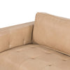 Kiera Sofa Palermo Nude Tufted Top Grain Leather Seating Four Hands