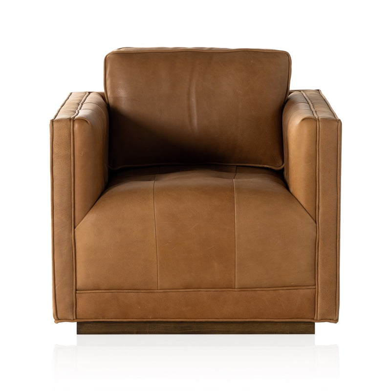 Four Hands Kiera Swivel Chair Palermo Cognac Front Facing View