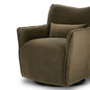 Kimble Swivel Chair Henry Coffee Angled View 106086-033