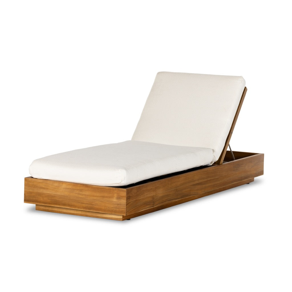 Kinta Outdoor Chaise Lounge Faye Cream Angled View 109167-007
