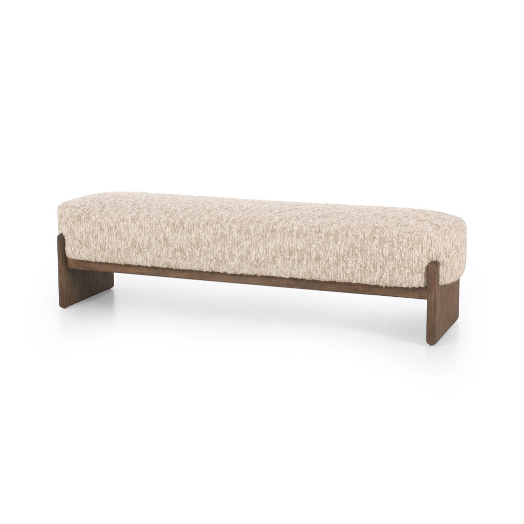 Kirby Accent Bench Solema Cream Angled View