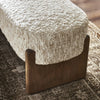 Kirby Accent Bench Solema Cream Staged View Side Base