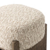 Kirby Accent Stool Solema Cream Angled Top View Four Hands