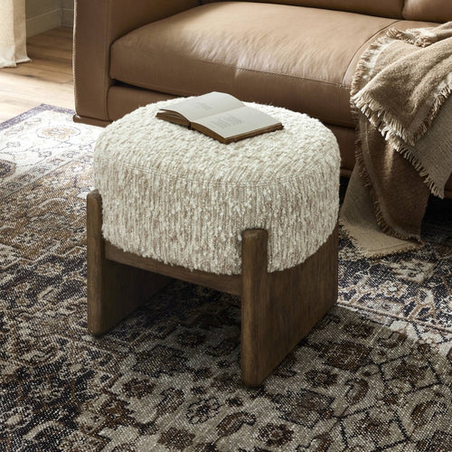 Kirby Accent Stool Solema Cream Staged View Four Hands