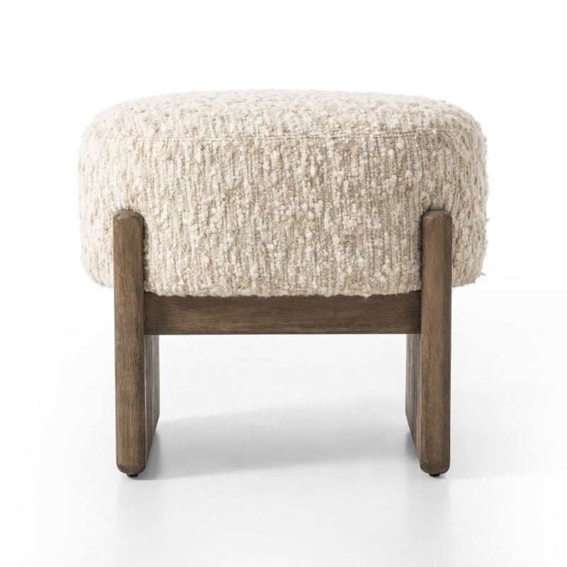 Four Hands Kirby Accent Stool Solema Cream Side View