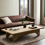 Four Hands Winchester Coffee Table Bleached Alder Staged View in Living Room