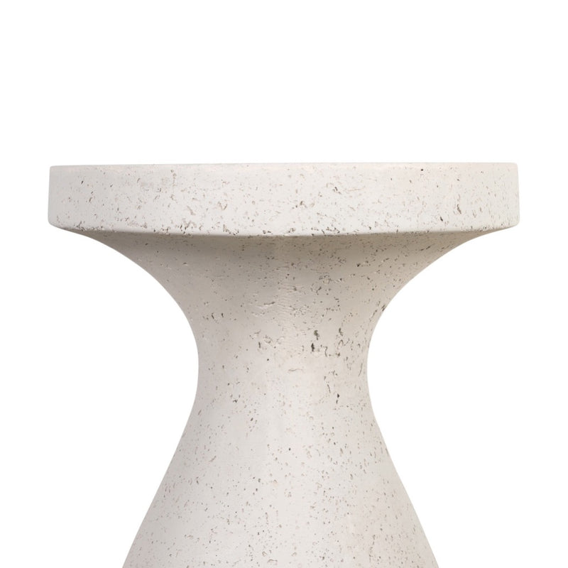 Koda Outdoor End Table Textured Grey Hourglass Shape 224359-003