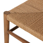 Ladder Back Outdoor Dining Chair Stained Toasted Brown Woven Seating 235197-008