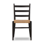 Ladder Back Outdoor Dining Chair Aged Ebony Teak Front Facing View 235197-009