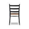 Ladder Back Outdoor Dining Chair Aged Ebony Teak Back View Four Hands